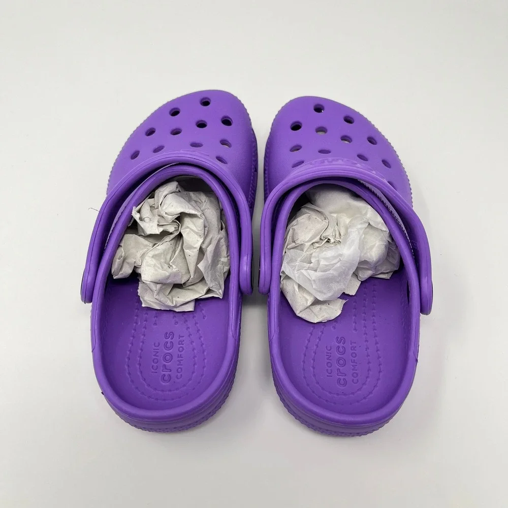 Crocs Classic Clog Size C11 Purple Kids Slip On Water Shoes Sandals